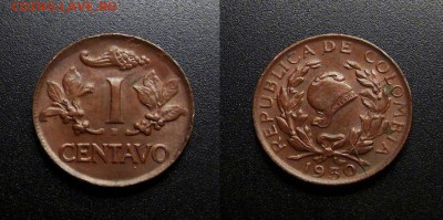 МОНЕТЫ МИРА 03-18 - Колумбия – 1 сентаво (1950 В)