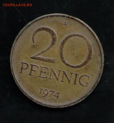 ГДР 20 ПФЕННИГОВ 1974 - 3 001