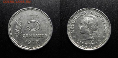 МОНЕТЫ МИРА 03-18 - Аргентина – 5 сентаво (1972)