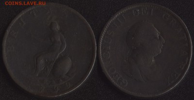 Великобритания хальф-пенни 1799 до 22:00мск 12.04.18 - Великобритания хальф-пенни 1799 (100)