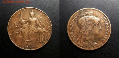 МОНЕТЫ МИРА 03-18 - Франция – 10 сантимов (1914)