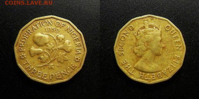 МОНЕТЫ МИРА 03-18 - Брит. Нигерия – 3 пенса (1959) «Цветы» №1-3
