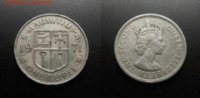 МОНЕТЫ МИРА 03-18 - Брит. Маврикий – 1 рупия (1971) «Елизавета II»