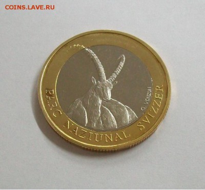 Биметалл!! Швейцария 10 франков 2007 Горный козел - bimetall_shvejcarija_10_frankov_2007_gornyj_kozel