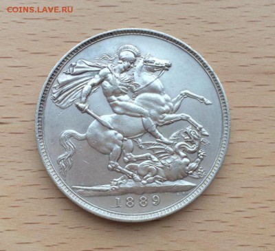 Крона Шайба Великобритания 1 крона 1889 Серебро XF - krona_shajba_velikobritanija_1_krona_1889_serebro_xf (1)