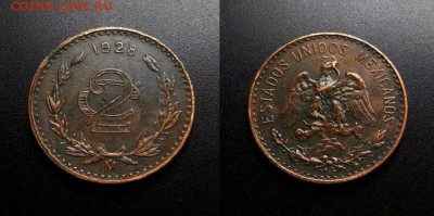 МОНЕТЫ МИРА 03-18 - Мексика – 2 сентаво (1928) бронза