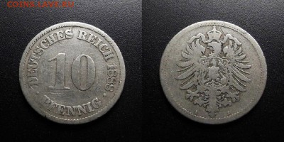 МОНЕТЫ МИРА 03-18 - Германия – 10 пфеннигов (1888 А)