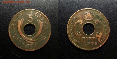 МОНЕТЫ МИРА 03-18 - Брит. Восточная Африка – 5 центов (1924)