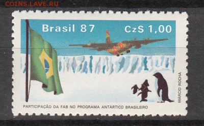 Бразилия 1987 пингвины 1м - 69в