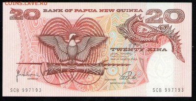 ПАПУА НОВАЯ ГВИНЕЯ 20 КИНА 1998 UNC - 5 001