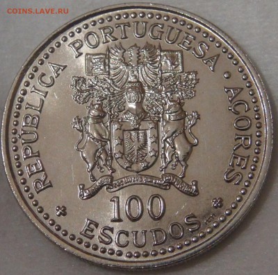 Португалия 100 эскудо 1986 UNC Автономия 11.04.18 (ср. 22-30 - DSC02337.JPG