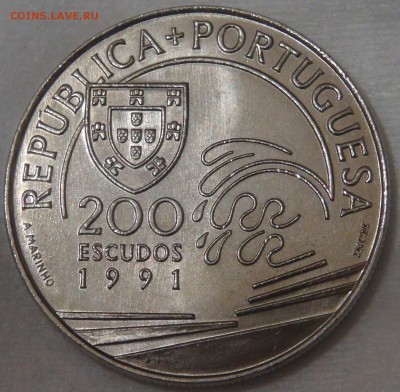 Португалия 200 эскудо 1991 UNC Колумб 11.04.18 (ср. 22-30) - DSC02269.JPG