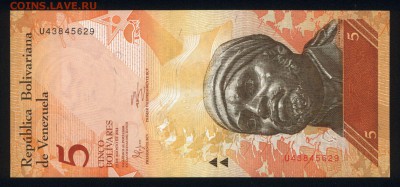Венесуэла 5 боливаров 2014 unc 14.04.18 22:00 мск - 2