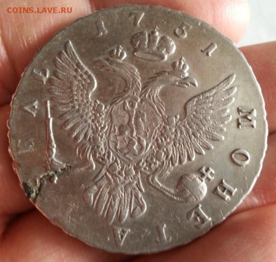 Рубль Елизавета 1751 год ммд - кам44