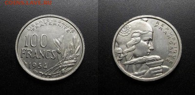 МОНЕТЫ МИРА 03-18 - Франция – 100 франков (1954)