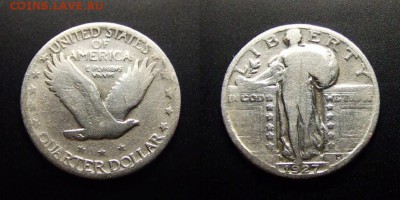 МОНЕТЫ МИРА 03-18 - США – 0,25 доллара (1927) (Аg)