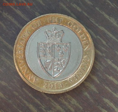 АНГЛИЯ - 2ф. БИМ 350 ЛЕТ ЗОЛОТОЙ ГИНЕЕ до 15.04, 22.00 - Великобритания 2 ф 2013 350 л золотой гинее_1