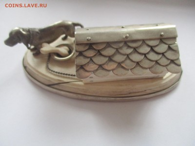 миниатюры собака в будке, свинья и петух, паж серебро, кость - IMG_3040.JPG