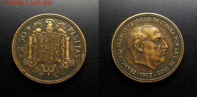 МОНЕТЫ МИРА 03-18 - Испания – 2,5 песеты (1953) №2-2