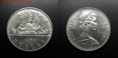 МОНЕТЫ МИРА 03-18 - Канада – 1 доллар (1969) «Пирога»