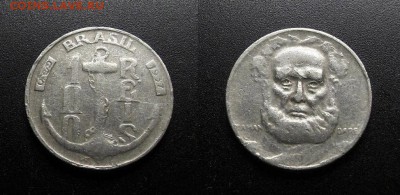 МОНЕТЫ МИРА 03-18 - Бразилия – 100 рейс (1937) «Якорь; Адмирал М. Тамандаре» №8