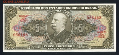 Бразилия 5 крузейро 1962-1964 aunc до 16.04.18 22:00 мск - 2