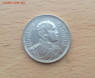 Таиланд 1 бат 1915 Серебро XF Император - tailand_1_bat_1915_serebro_xf_slony_imperator_siam_tajland_1_bat