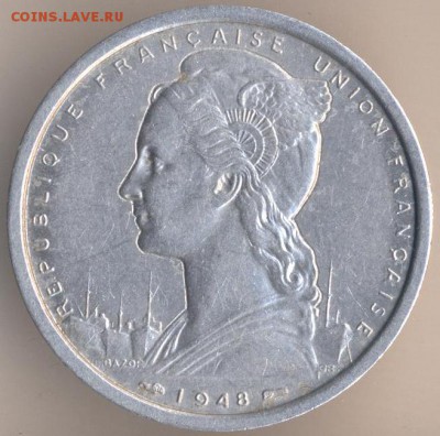 1cent 1929,quarter dollar 1980F,2 F 1948- Французское сомали - 14