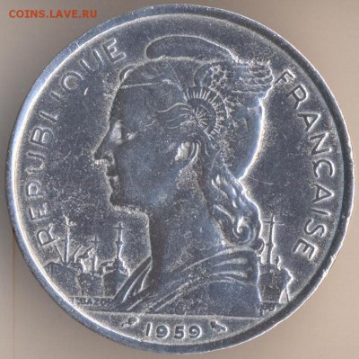 1cent 1929,quarter dollar 1980F,2 F 1948- Французское сомали - 16