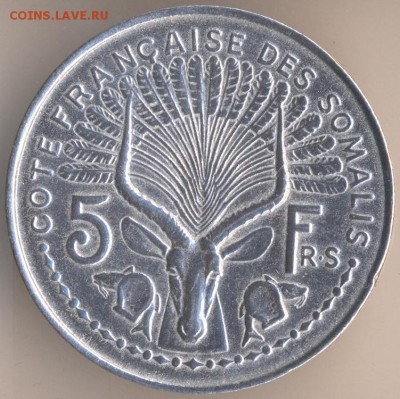 1cent 1929,quarter dollar 1980F,2 F 1948- Французское сомали - 15