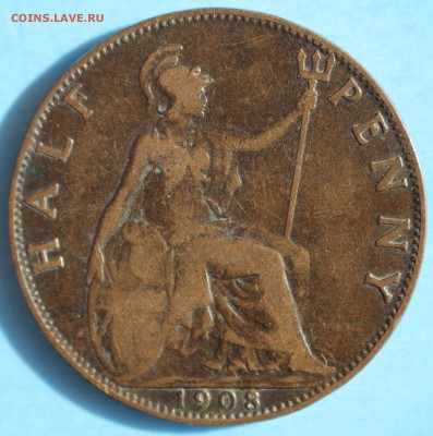 С РУБ. БРИТАНИЯ HALF PENNY 1908г. ЭДВАРД-VII до 17.04 в 22-0 - IMG_2106.JPG