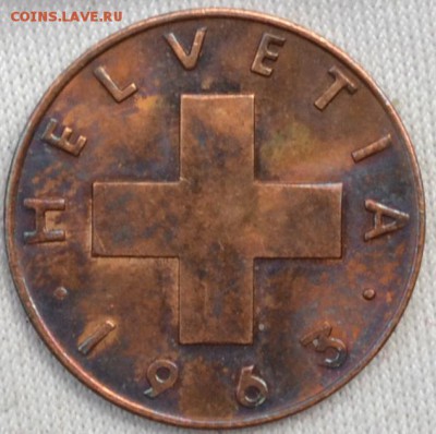 Швейцария 10 раппен 1957 ;1 раппен 1963. 14. 04. 2018.в 22 - - DSC_0801