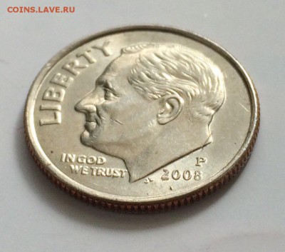 10 Центов ( ONE DIME ) 2008 P  15.04.2018 22:00 - 1 дайм