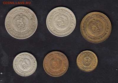 Болгария 1974г 6 монет ( 1;2;5;10;20;50ст) - 4а