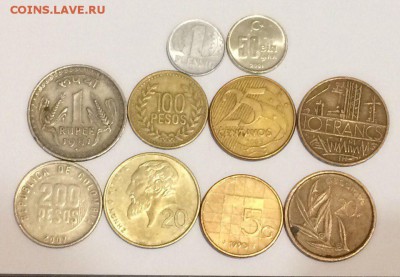 10 разных иностранных монет 15.04.2018 22:00 - ино