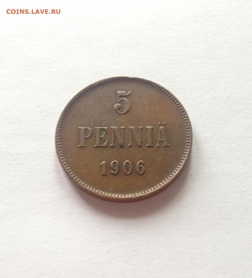 5 пенни 1906г. Русская Финляндия , до 19.04.18г. - 5p6