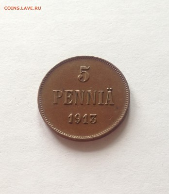 5 пенни 1913г. Русская Финляндия , до 19.04.18г. - 5p13
