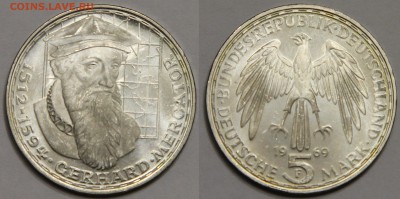 5 марок 1969 F Германия Герхард Меркатор до 18.04 - IMG_1348.JPG