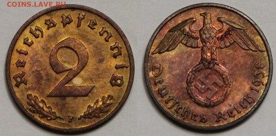 2 рейхспфенига 1938 F Германия III Рейх до 18.04 - IMG_1326.JPG