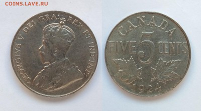 Канада 5 центов 1924 г Георг V - 18.04 22:00:00 мск - IMG_20180413_174750