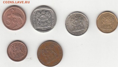 ЮАР фауна 6 монет 1994-96г - 89а_0002