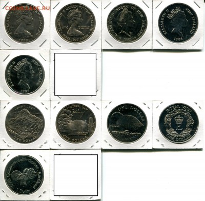 Н.Зеландия 1$ разные по ФИКСУ до 18.04.18 22-00 мск - NZ 1$ 1970-90 dif2 - копия