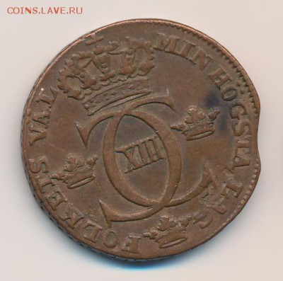 2 скиллинга 1815 год. Швеция. До 20.04.18г в 22.10 МСК. - 3460