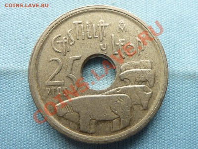 С РУБЛЯ ИСПАНИЯ 25 песет  с дырочкой   до 22.04.11 в 22-00 - MEMO0020.JPG