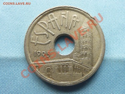 С РУБЛЯ ИСПАНИЯ 25 песет  с дырочкой   до 22.04.11 в 22-00 - MEMO0019.JPG