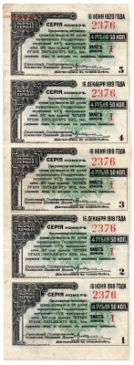 Сибирь Колчак сцепка 5 купонов - 143