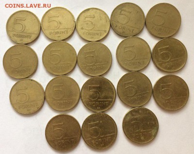 Венгрия 5 Форинтов 1993-2016 18 штук без повторов 19.04.2018 - 14ipeCbP4u4