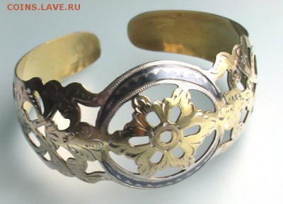Серебряный браслет с позолотой (Кубачи) до 19.04.18 в 22:00 - брас