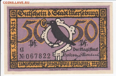 Нотгельд - Мерзебург 50 пфеннигов 1921 г. до 23.04 в 22.00 - IMG_20180417_0012