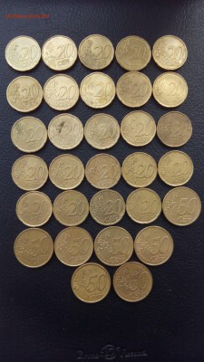 Евро центы:1,2,5,10,20,50 с номинала до 21.04.18 - IMG_20180418_090339